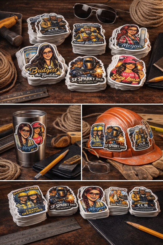 custom apparel stickers